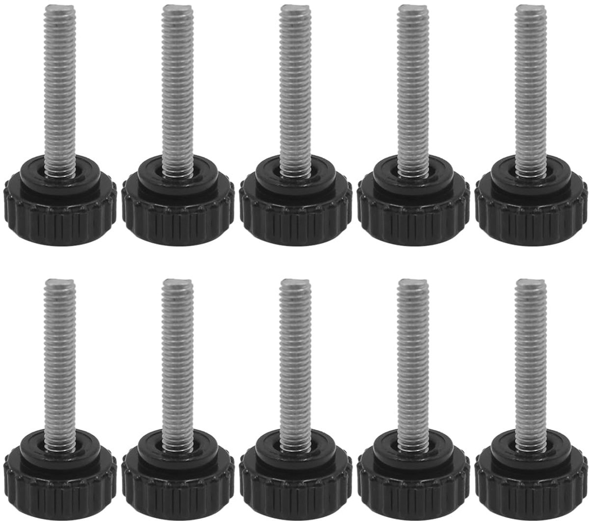 Gekartelde klemknoppen M6 x 30 mm - roestvrijstaal - hoofddiameter 22 mm - voor machines - ShopVlot