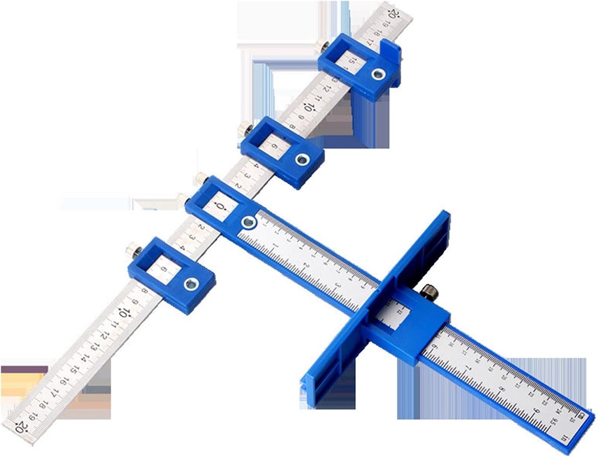 Boor template handles boor jig - ABS + aluminium - hoogprecisie schaal - snel en gemakkelijk instellen - ShopVlot