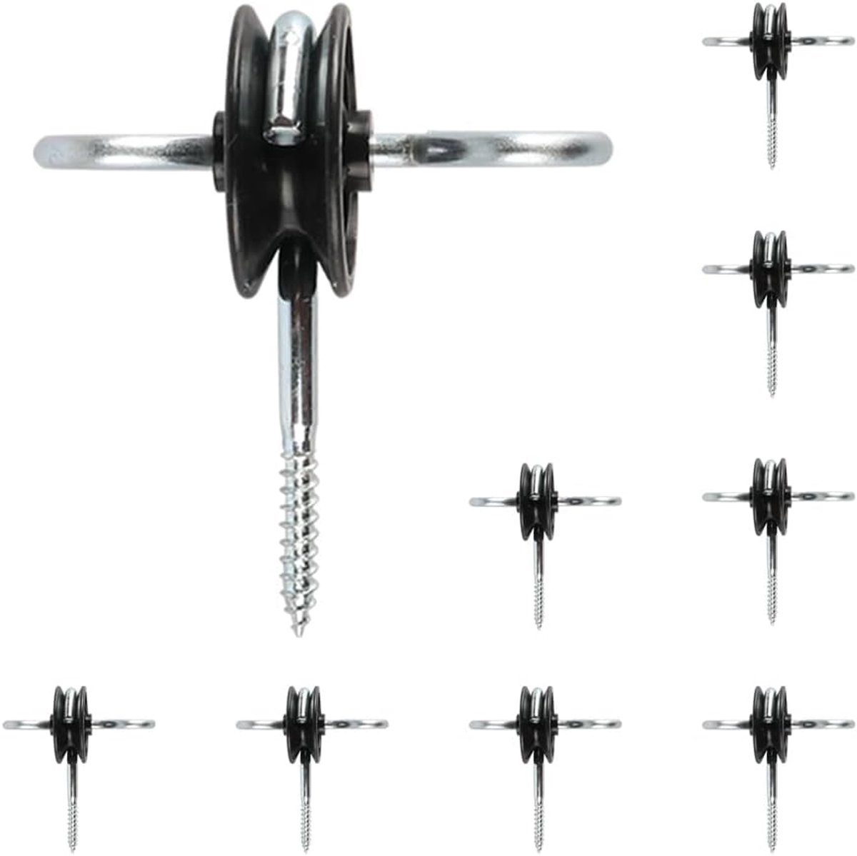 Poortisolator 10 stuks - Dubbelzijdig - Schroefisolator voor houten palen - ShopVlot