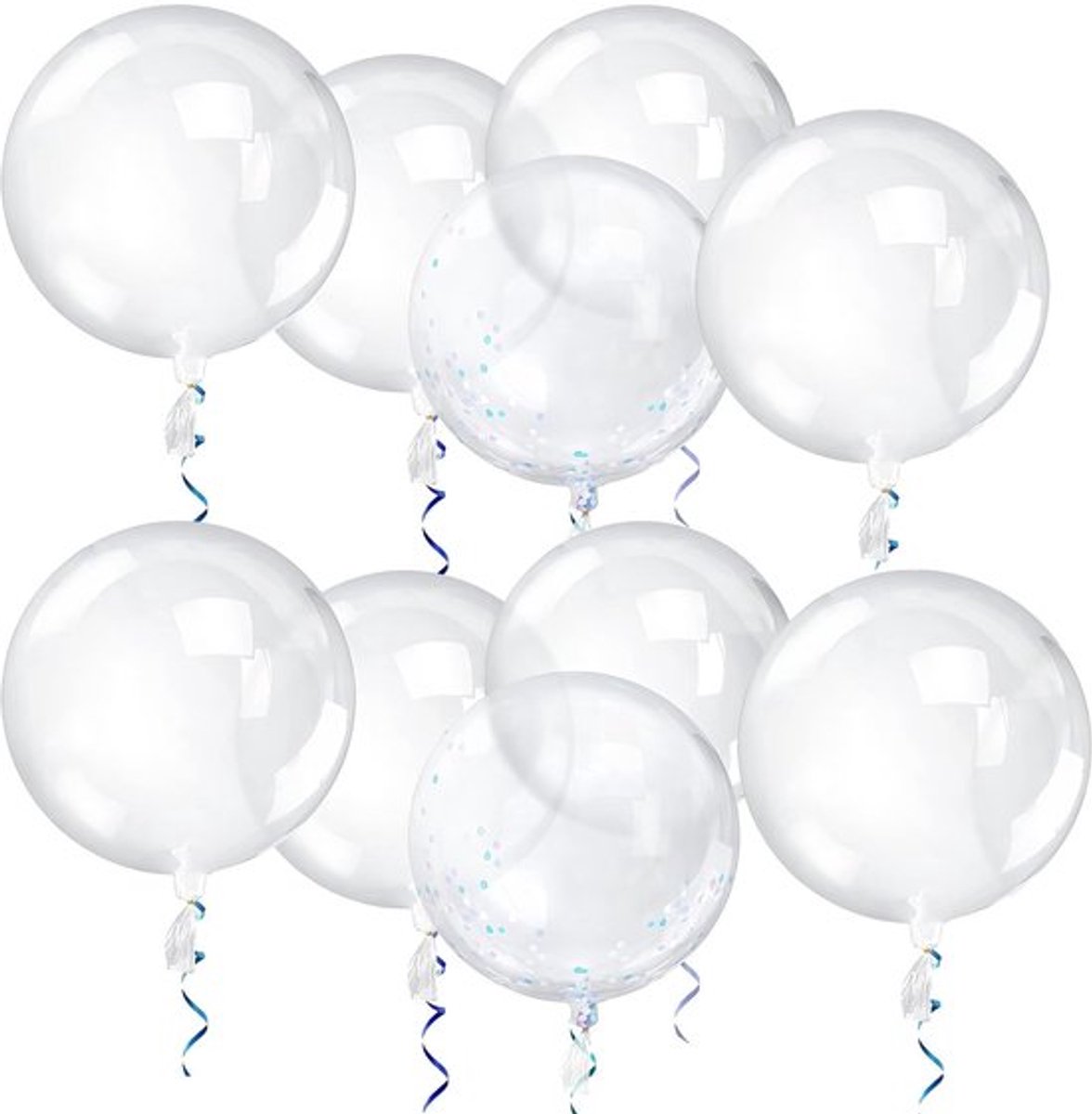 Reuzenballon 50 cm - 10 Stuks - Transparant - Feestballonnen - Bruiloft - Duurzaam en Geurloos