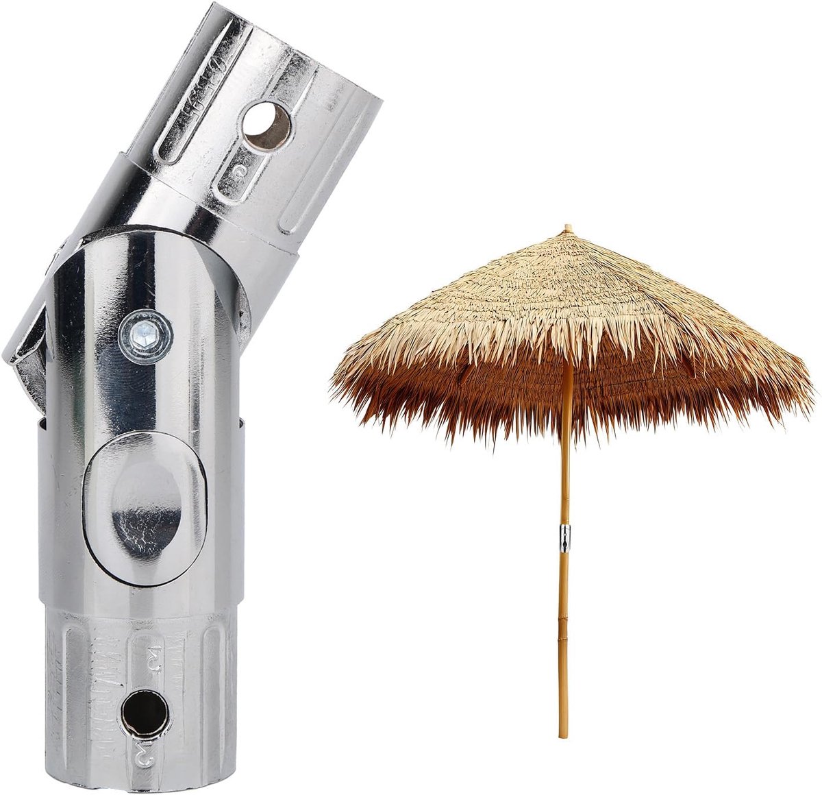 Patio parasol verstelbaar 38 mm - aluminium legering - drukknop tiltfunctie - ideaal voor tuin en balkon - ShopVlot