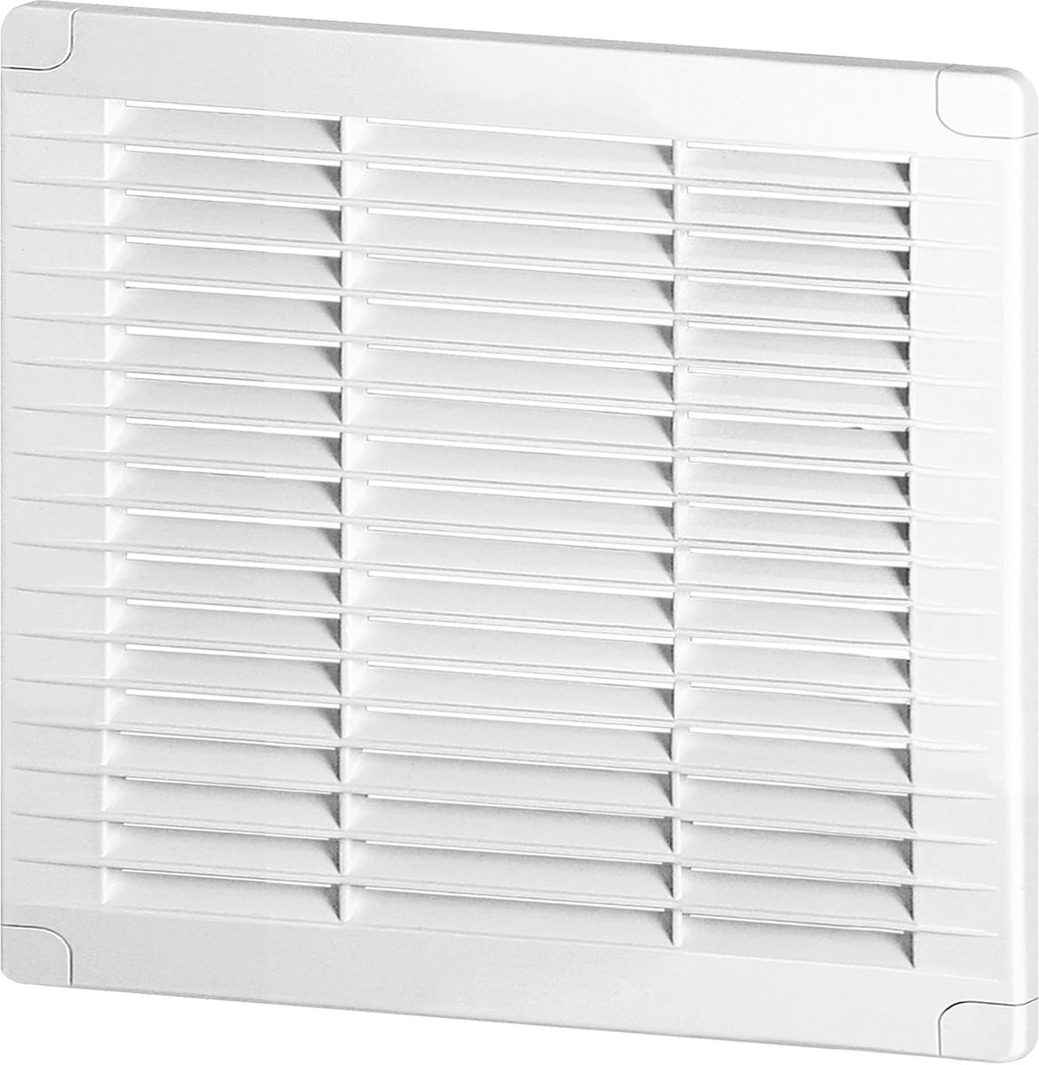 Ventilatie grille 250 x 250mm - Vierkant wit - Zonder ABS flens - Voor optimale luchtcirculatie - ShopVlot