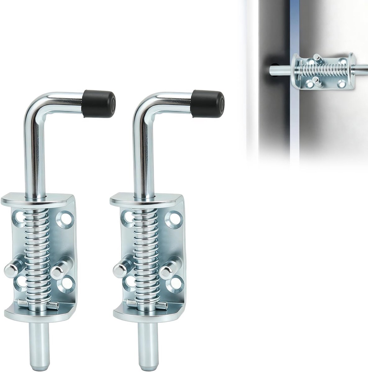 Trailer spring lock 171mm - gegalvaniseerd staal - rubber handvat - voor veilige afsluiting - ShopVlot