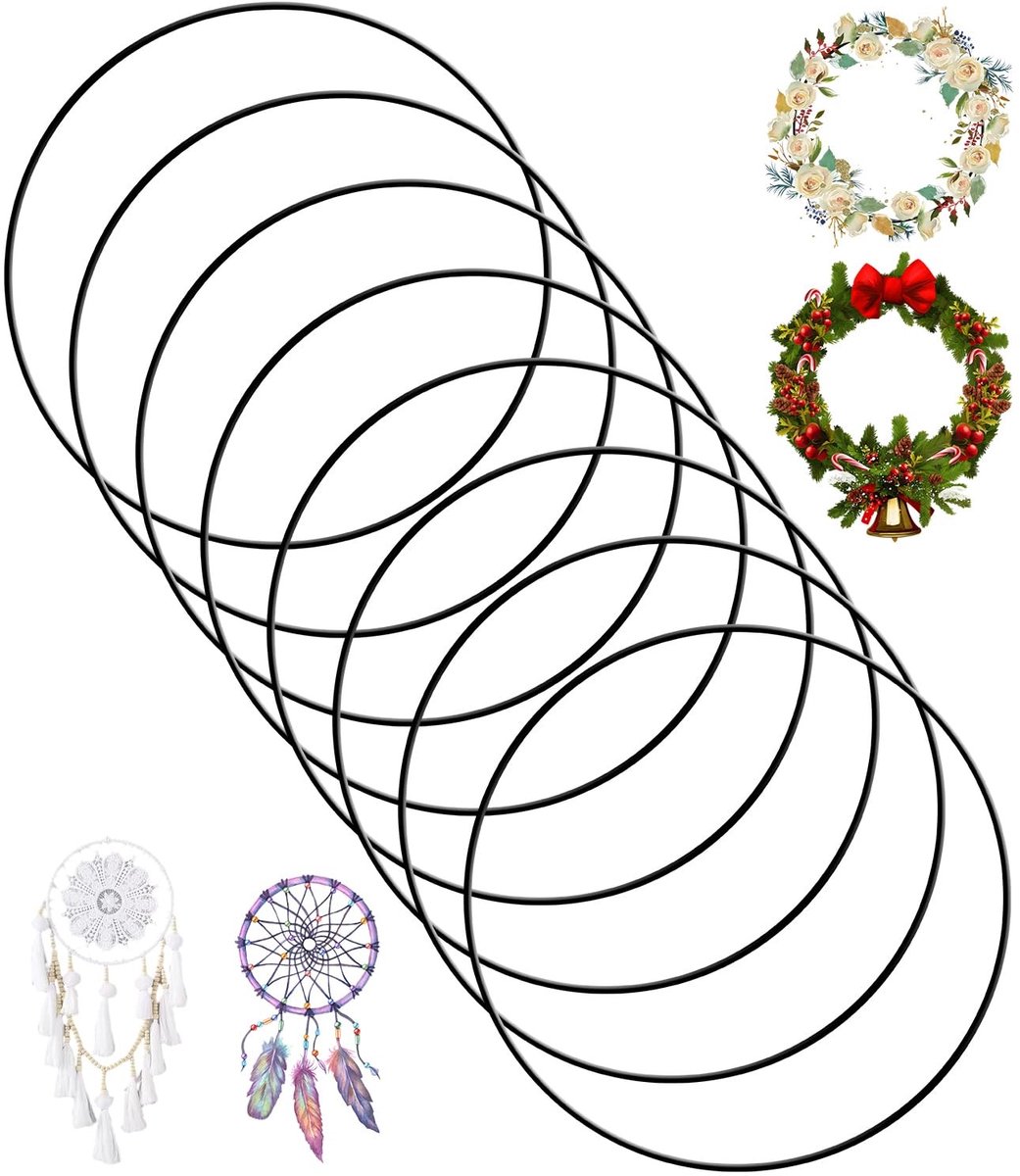 Solidchoice - Set van 8 Metalen Ringen voor Creatieve Knutselprojecten