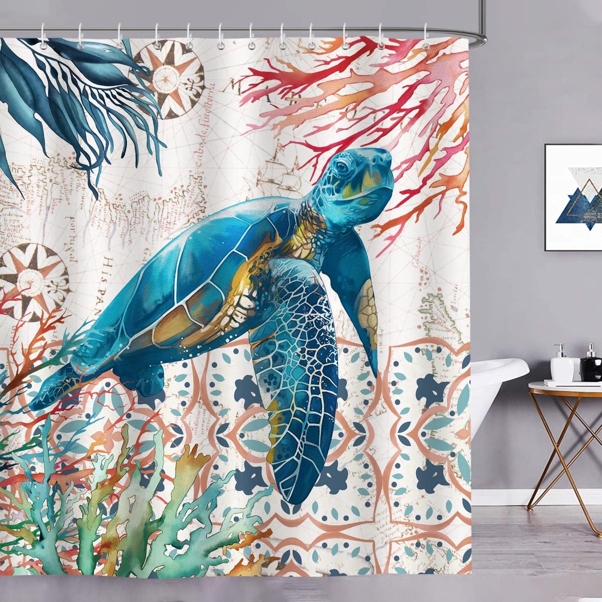 Douchegordijn 180x180cm - polyester - waterdicht en schimmelbestendig - perfect voor badkamerdecoratie - ShopVlot