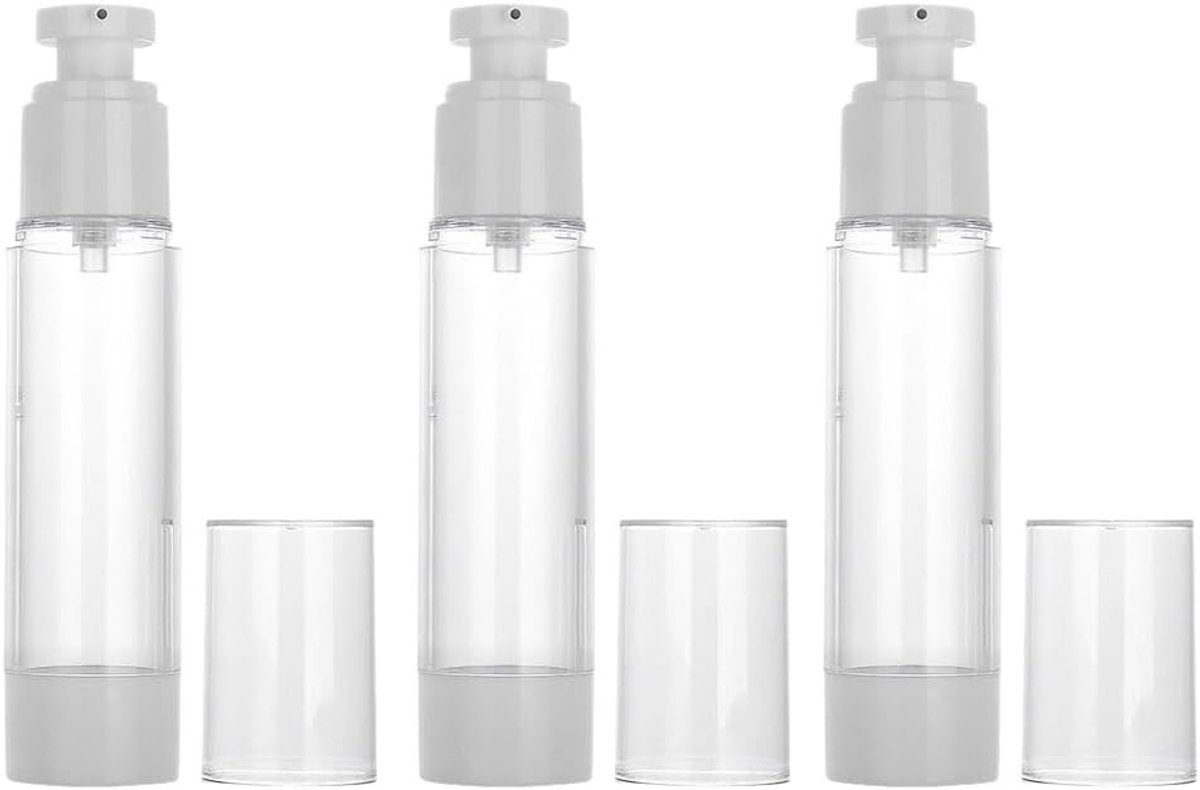 Airless pompdispenser 50 ml - 3 stuks crèmedispenser - lichtgewicht kunststof - ideaal voor reizen - ShopVlot