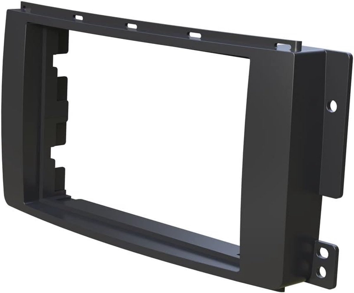 Car radio frame double DIN - zwart - voor SMART ForTwo 451 en ForFour 454 - vervang originele autoradio - ShopVlot