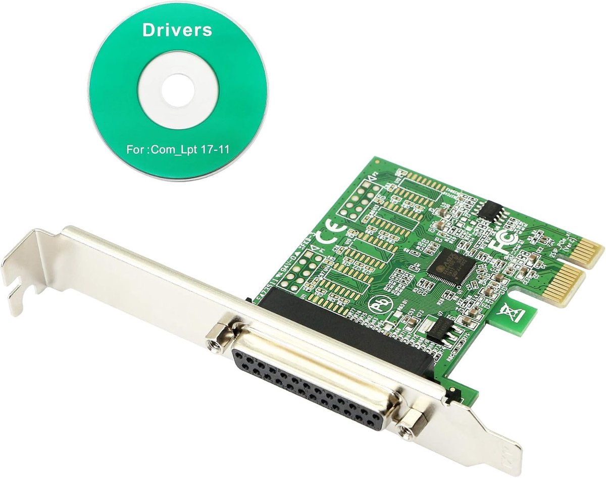 CERRXIAN 1 Port PCI Express Parallel Card PCI Expansion Card Adapter 25pin Parallel Lpt Pci DB25 Printer Port - ShopVlot