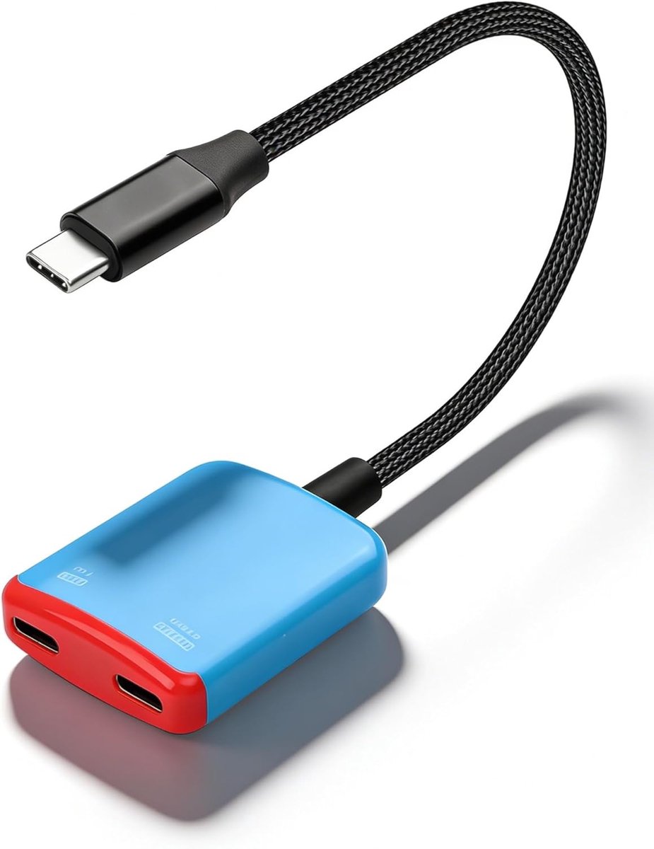 CERRXIAN AR Glasses Adapter, USB C Male to Dual USB C Female Splitter, 100W PD Fast Charging, 8K@60Hz Video Output for - ShopVlot