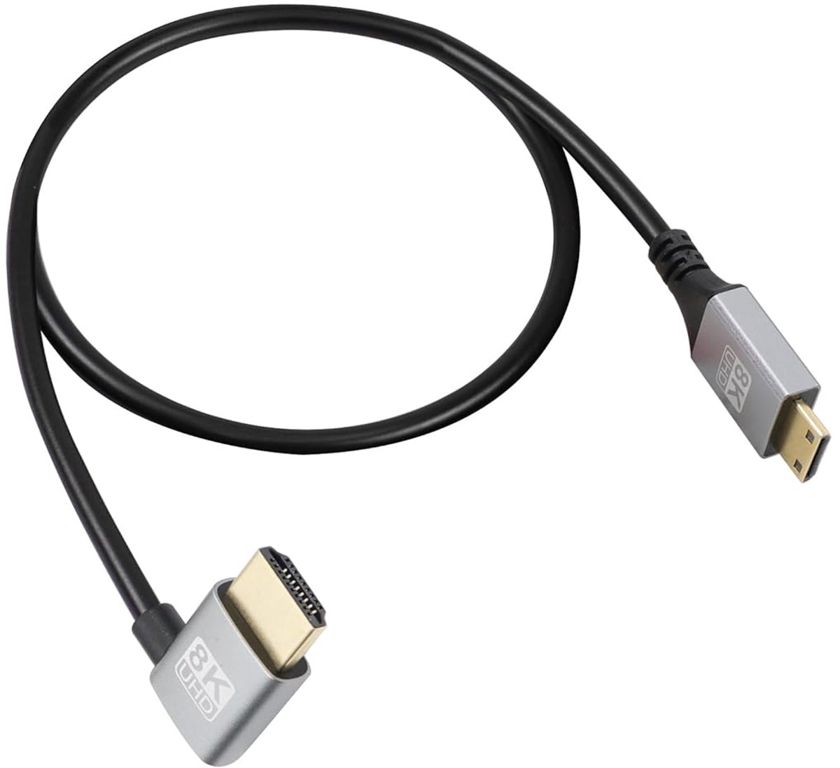 Mini HDMI Male to HDMI Male Cable (Left Corner, 0.5m) - ShopVlot