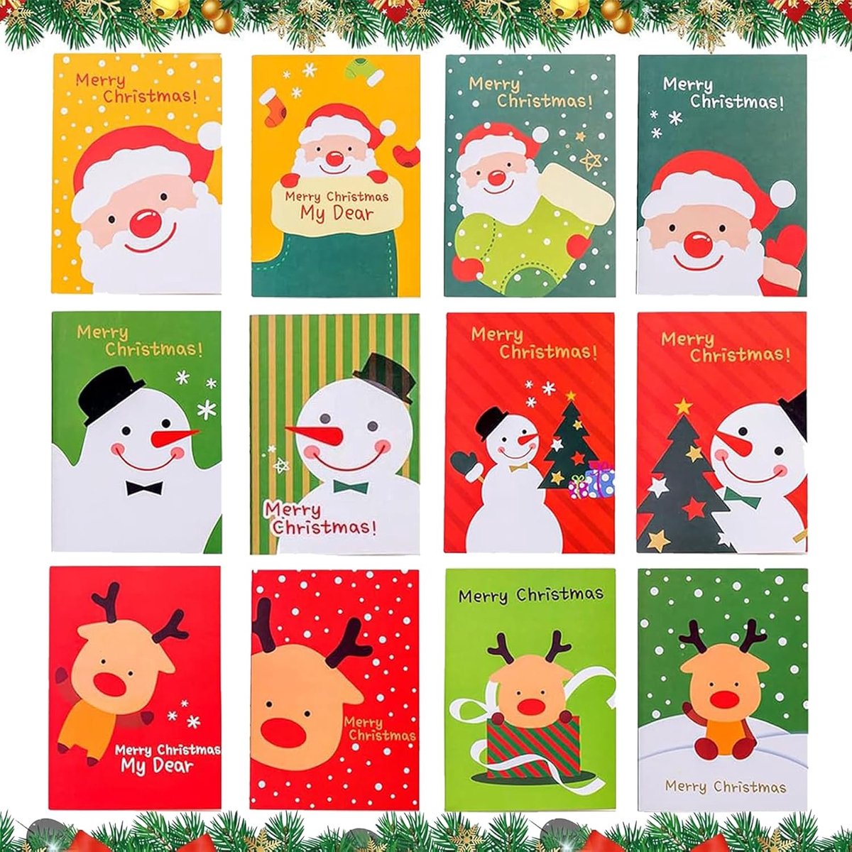 Mini-kerstnotitieblokken, kerstfeest, cadeau, schoolkantoor, familie - ShopVlot