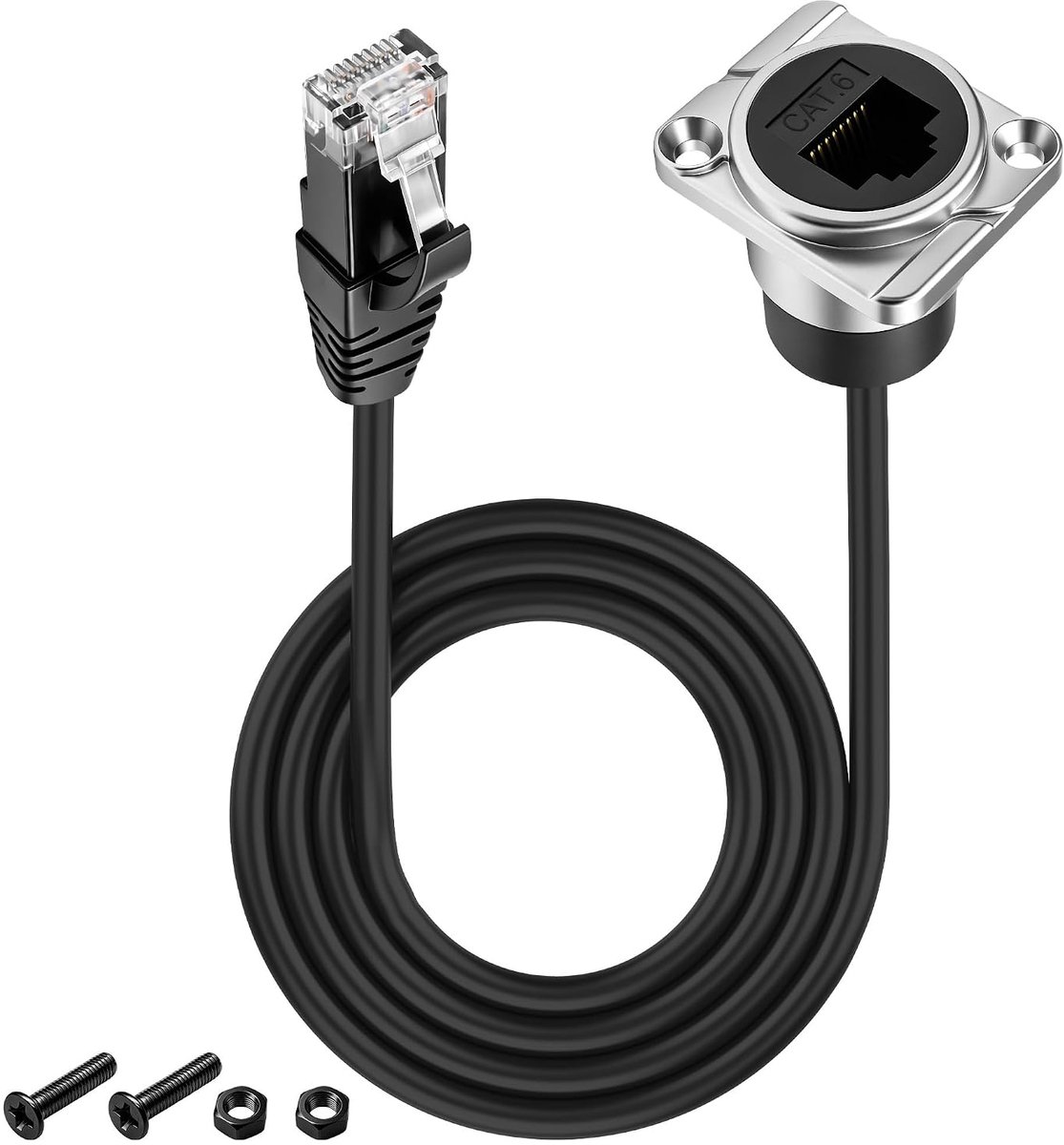 XMSJSIY D-type RJ45 CAT6 Ethernet verlengkabel netwerkadapter - ShopVlot