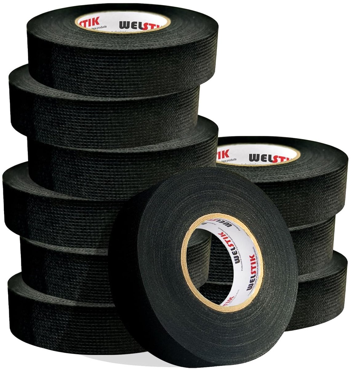 WELSTIK Wiring Harness Tire ¾ inch x 50m 10 Pieces Premium Woven Tape for Electric Cars, Excellent Noise Reduction and - ShopVlot