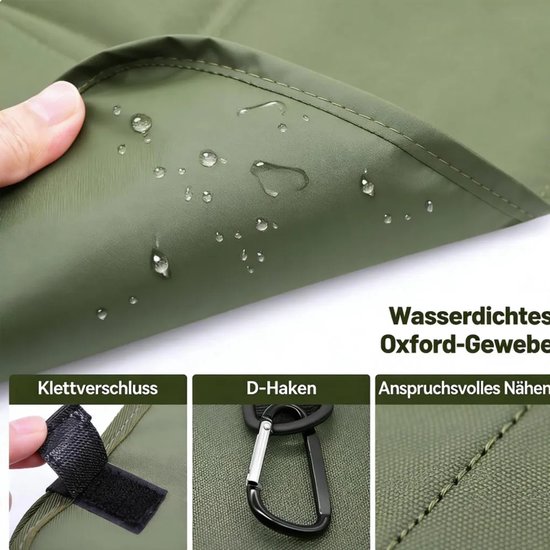 Deze set van twee opvouwbare buitenkussens is waterdicht en warm, met een afmeting van 35,5 x 31 cm. Ze zijn Geschikt voorzien van een karabijnhaak Geschikt voor eenvoudig opvouwen — afbeelding 4