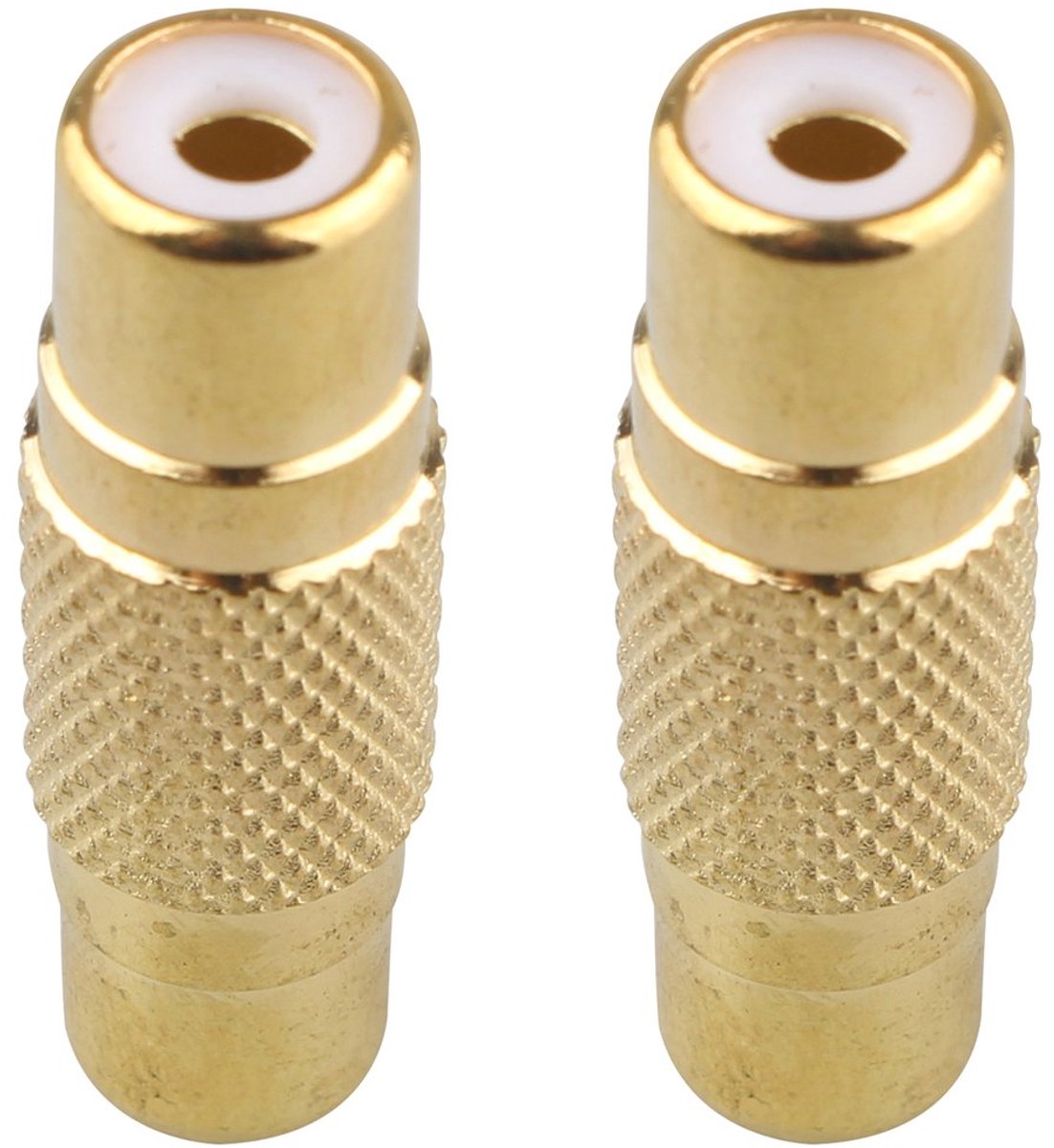 RCA Adapter Jack Phono Coupler Joiner Extender Gold Plated Female to Female Sockets, 2PCS, Gold - ShopVlot