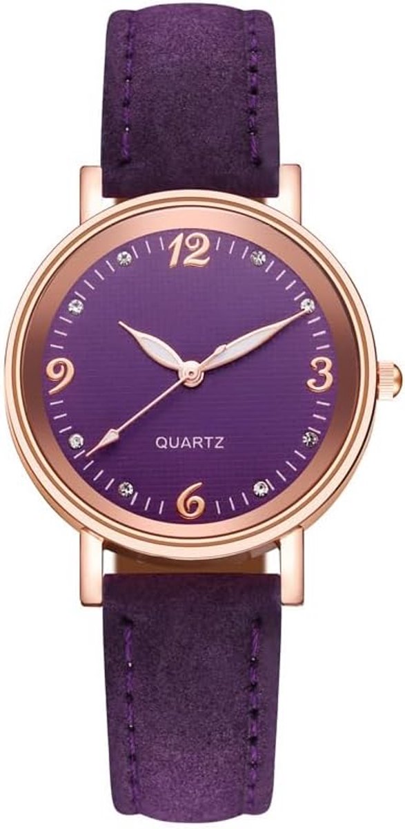 Ziyan Women's Classic Very Clear Analogue Quartz Watch with Leather Strap - ShopVlot