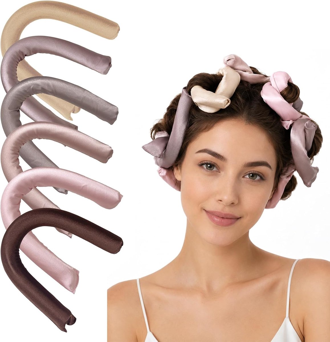 Krulspelden, krullend schuim, krullend haar, krullen zonder hitte, 6 tochtstoppers zonder hitte, rollen - ShopVlot