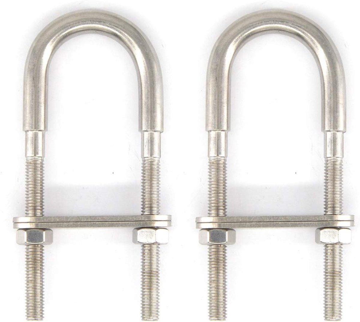 304 Stainless Steel U Bolt Set Marine Boat Deck Hardware M8x120 2PCS - ShopVlot