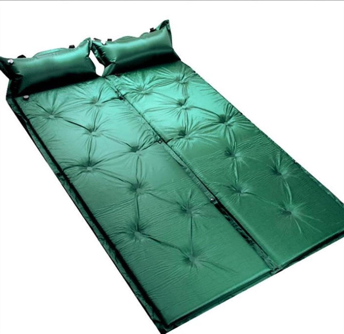 Zelfopblaasbaar Slaapmatje - Kampeer matras Luchtbed - Kamperen en Backpacken - Ingebouwde Voetpomp - 180 x 60cm - Legergroen