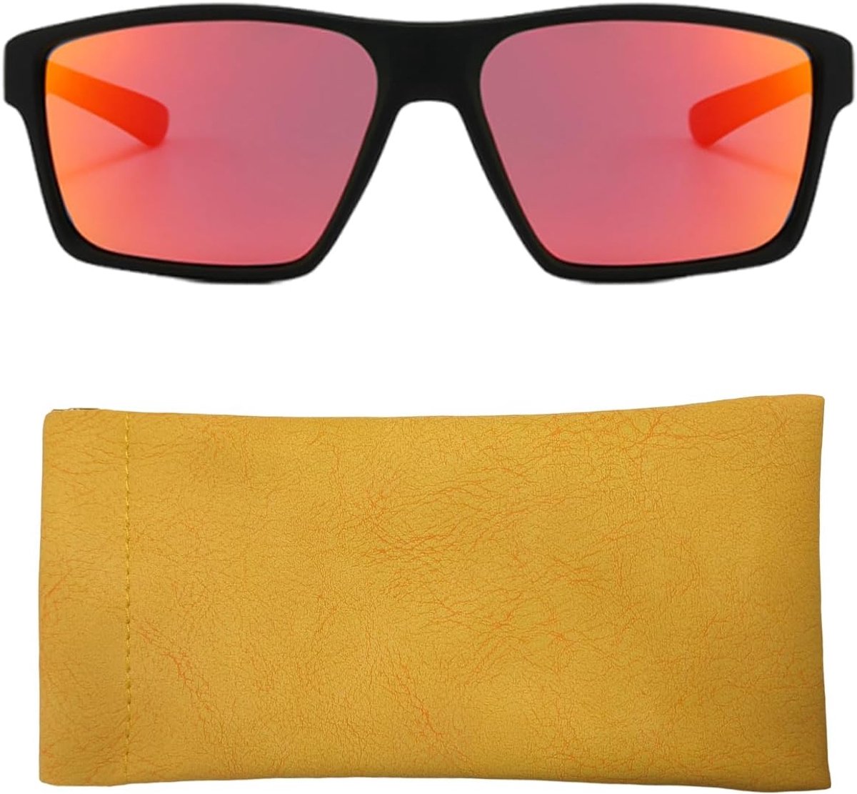 1 Glasses and 1 Pocket for Glasses, Cycling Glasses, Outdoor Equipment, Cycling Glasses, Sports Glasses, Computer Game - ShopVlot