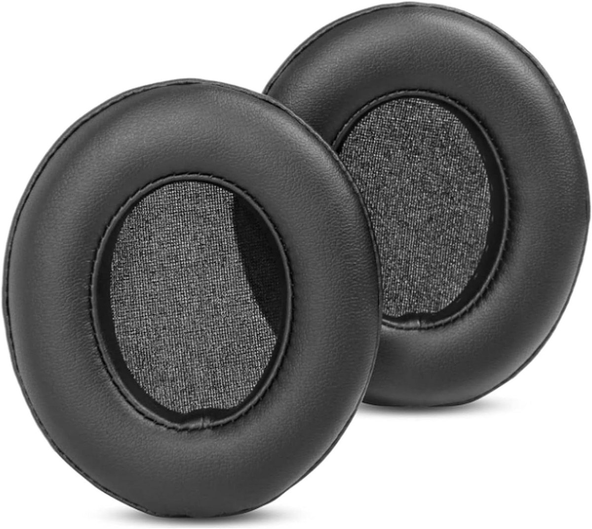 Vervangende Oorkussens - Hoofdtelefoon Kussens - Luistercomfort Herstellen - Glad Proteïne Leer - 18 x 12 x 2.4 cm - Zwart
