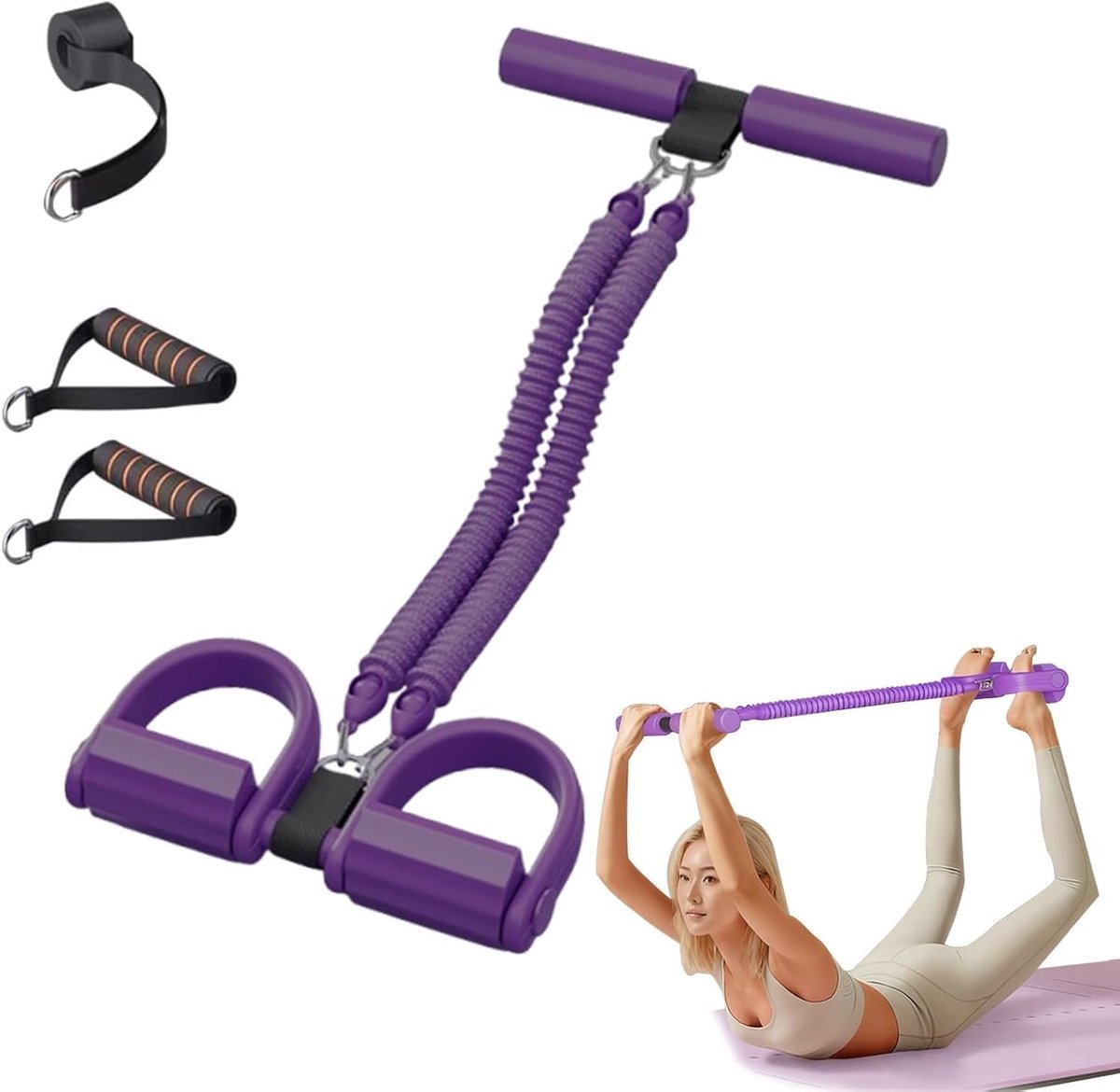 Expander fitness 34 kg - latex - multifunctioneel - buiktrainer voor thuis - ShopVlot
