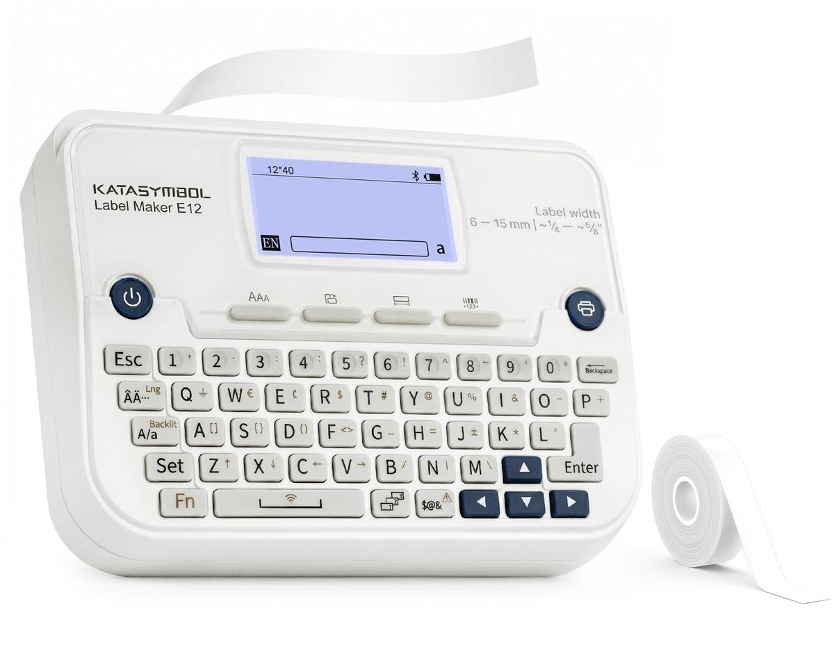 Solidchoice - Draagbare Labelprinter met QWERTZ Toetsenbord en LCD-Scherm