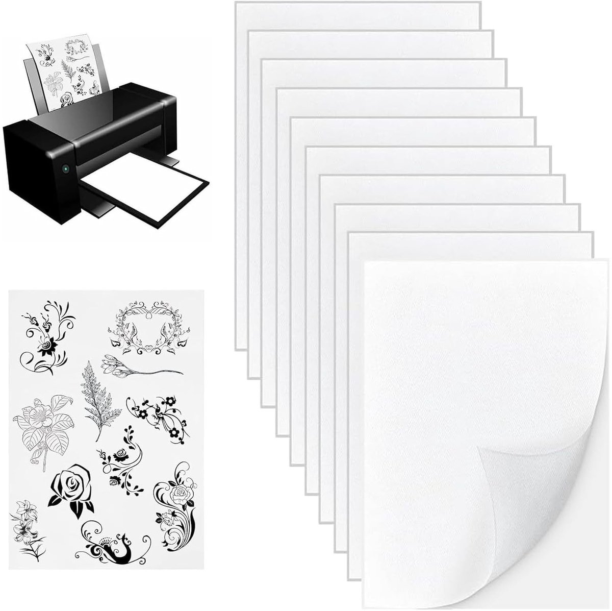 Solidchoice - Wateroplosbaar Transferpapier A4 voor Borduur- en Kledingontwerp