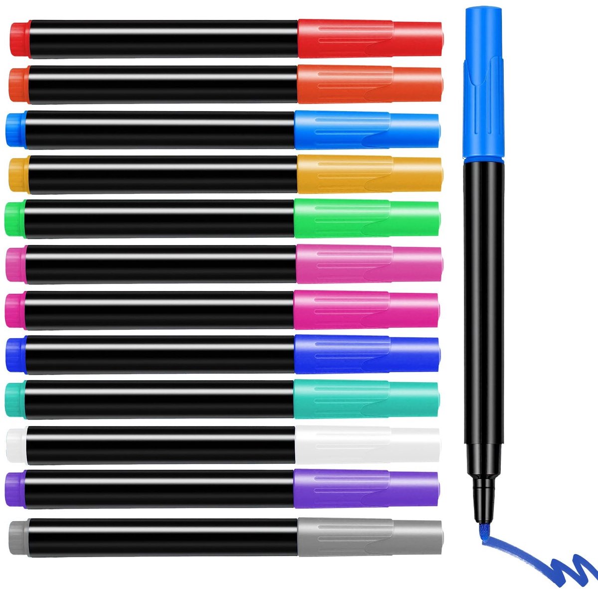 Solidchoice - Set van 12 Uitwisbare Neon Markers voor LED Tekenborden