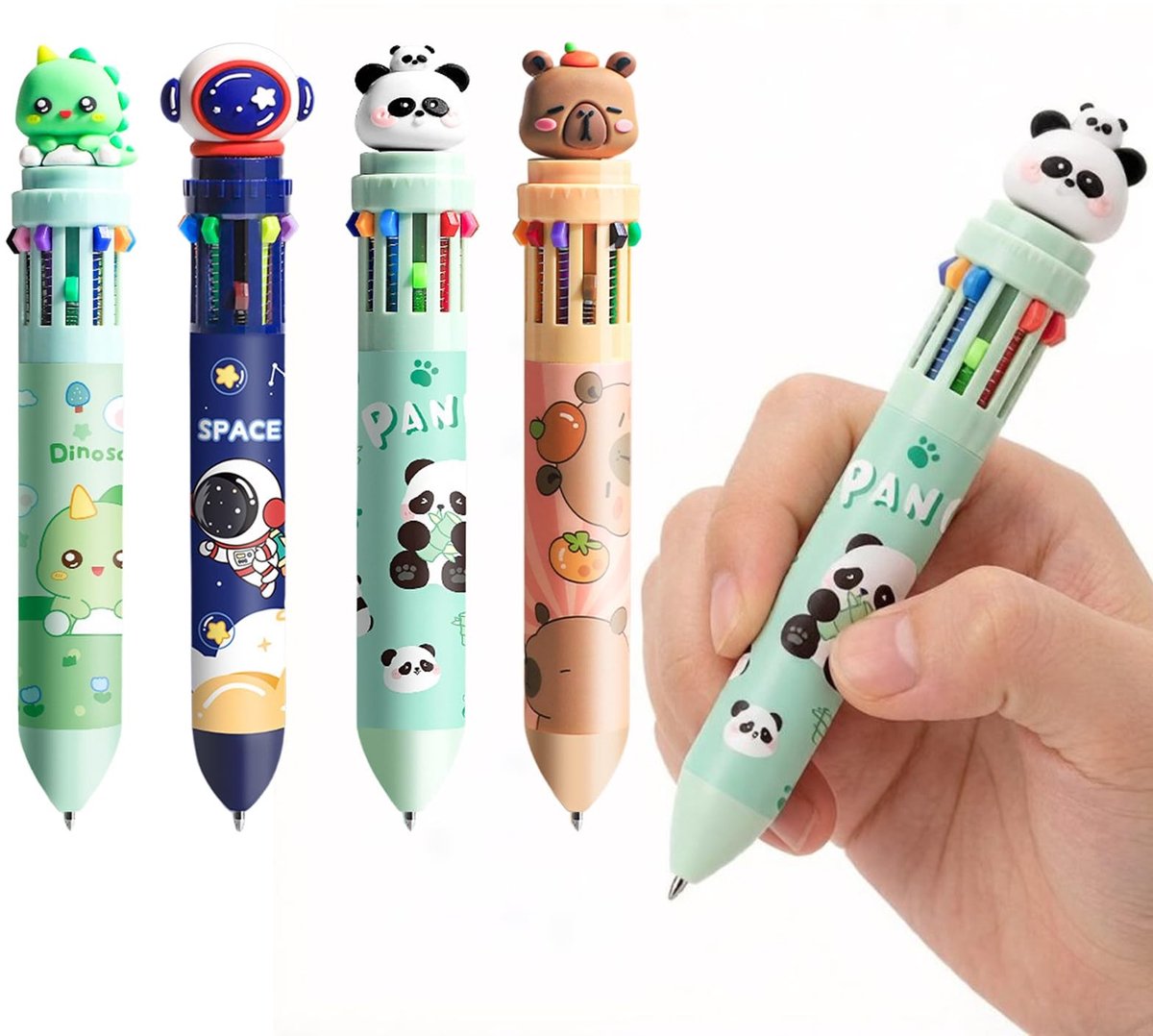 Solidchoice - 12-in-1 Intrekbare Balpen Set met 4 Stijlen