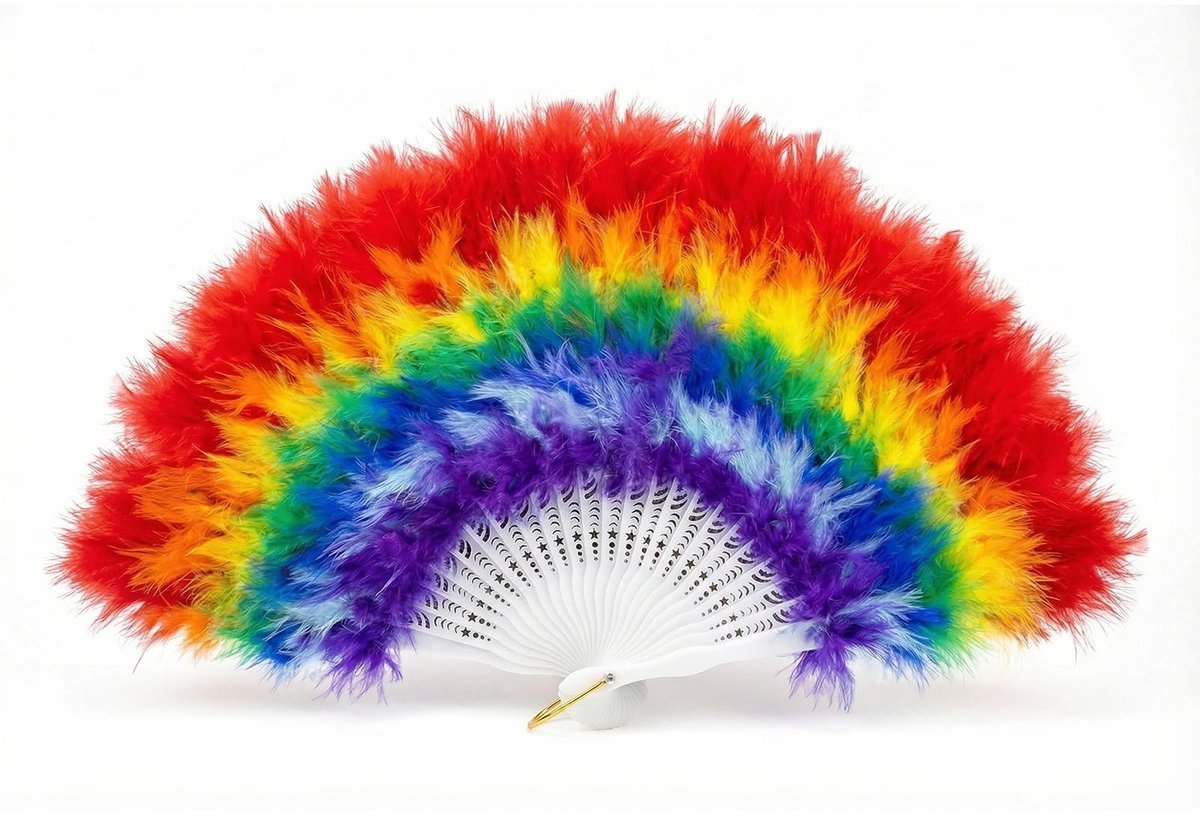 Solidchoice - Vouwbare Regenboog Waaier met Aziatische Invloeden