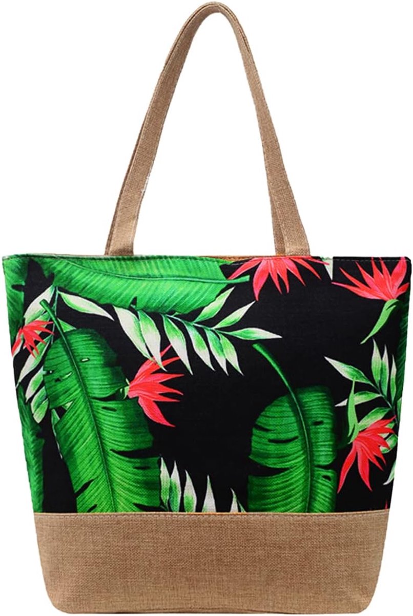 Strandtas met rits - Grote shopper - Print - Perfect voor dagelijks gebruik - ShopVlot