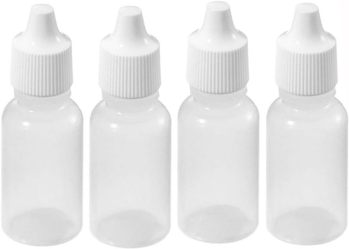 druppelflessen 15ml - leeg - plastic - ideaal voor vloeistoffen - ShopVlot
