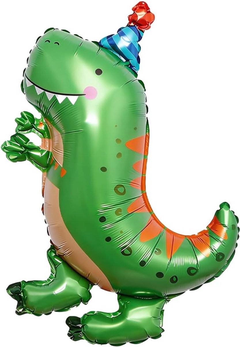Dinosaurus folieballon XXL - Happy Birthday ballon - Zelfstaand - Perfect voor kinderfeest - ShopVlot