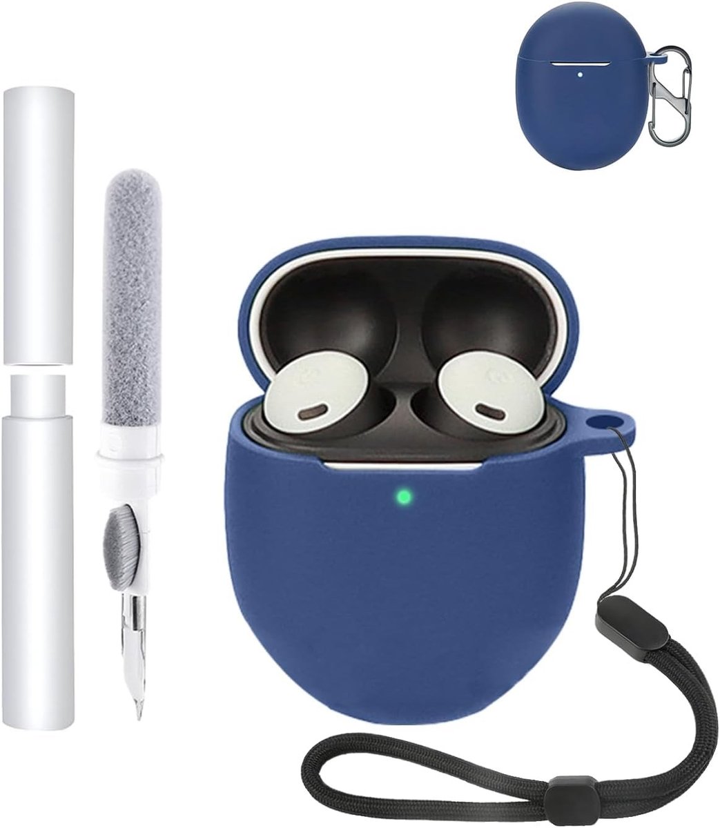 Solidchoice - Siliconen Hoes voor Google Pixel Buds 2a met Sleutelhanger