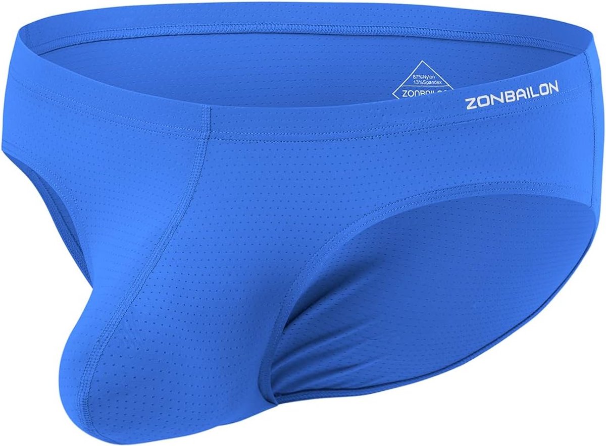 Onderbroeken voor mannen met bulge pouch - Nylon hipster stretch - Comfortabel en sexy - Verkrijgbaar in zwart, blauw, grijs