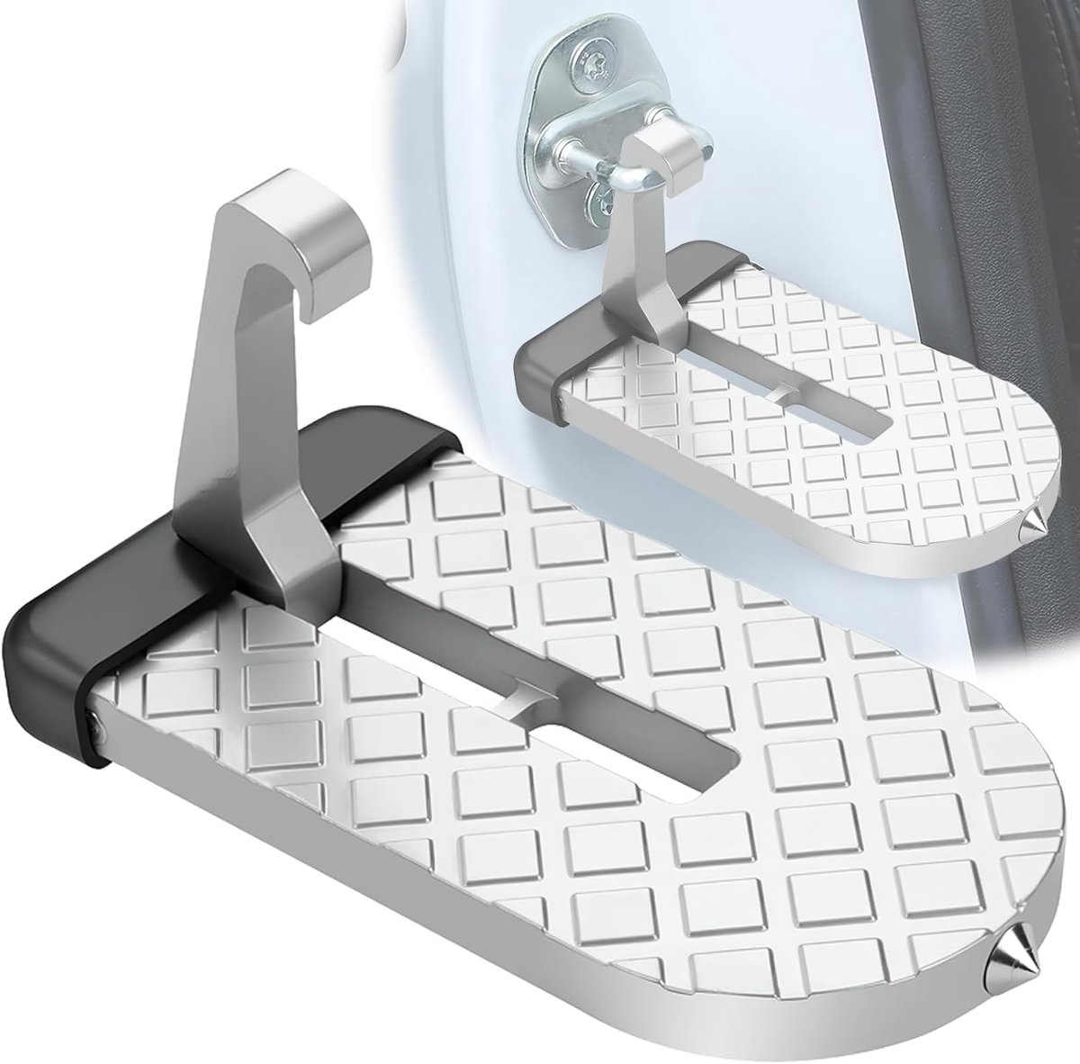 Auto Deur Trap - Vouwbaar Aluminium - U-haak Lock - Ideaal voor Luggage Transport - ShopVlot