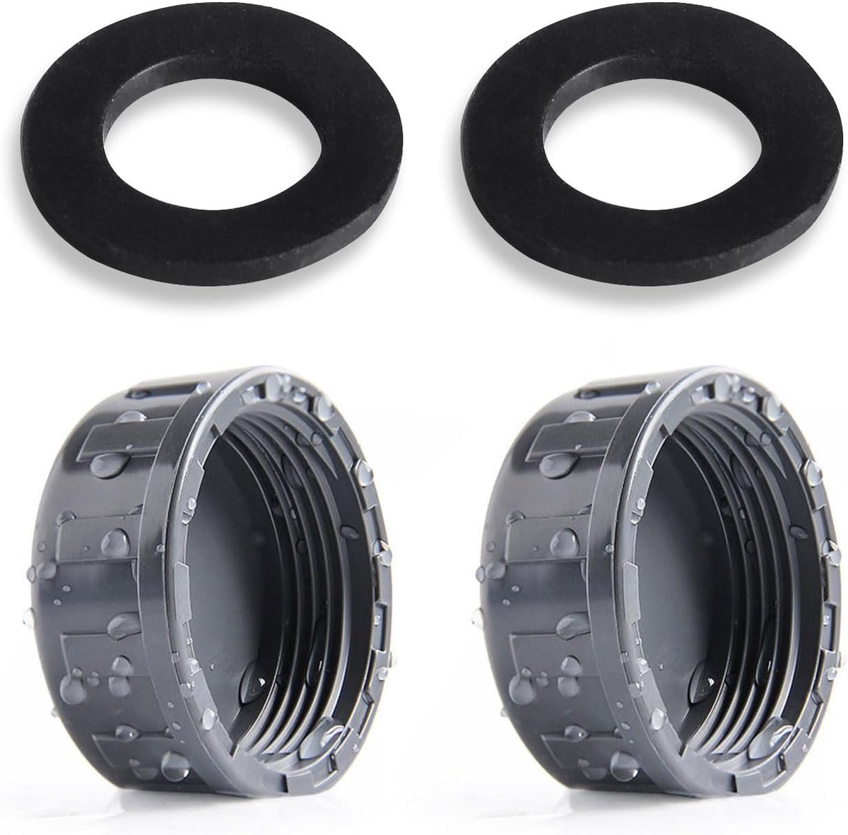 PVC schroefdoppen 3/4" - 25mm vrouwelijk - met rubberen afdichtingen - voor irrigatie en sanitaire toepassingen - ShopVlot
