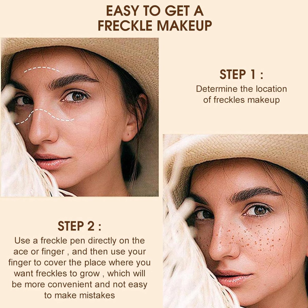 Freckles pen - waterproof - natuurlijk en levensecht - creëer zomerse look - ShopVlot