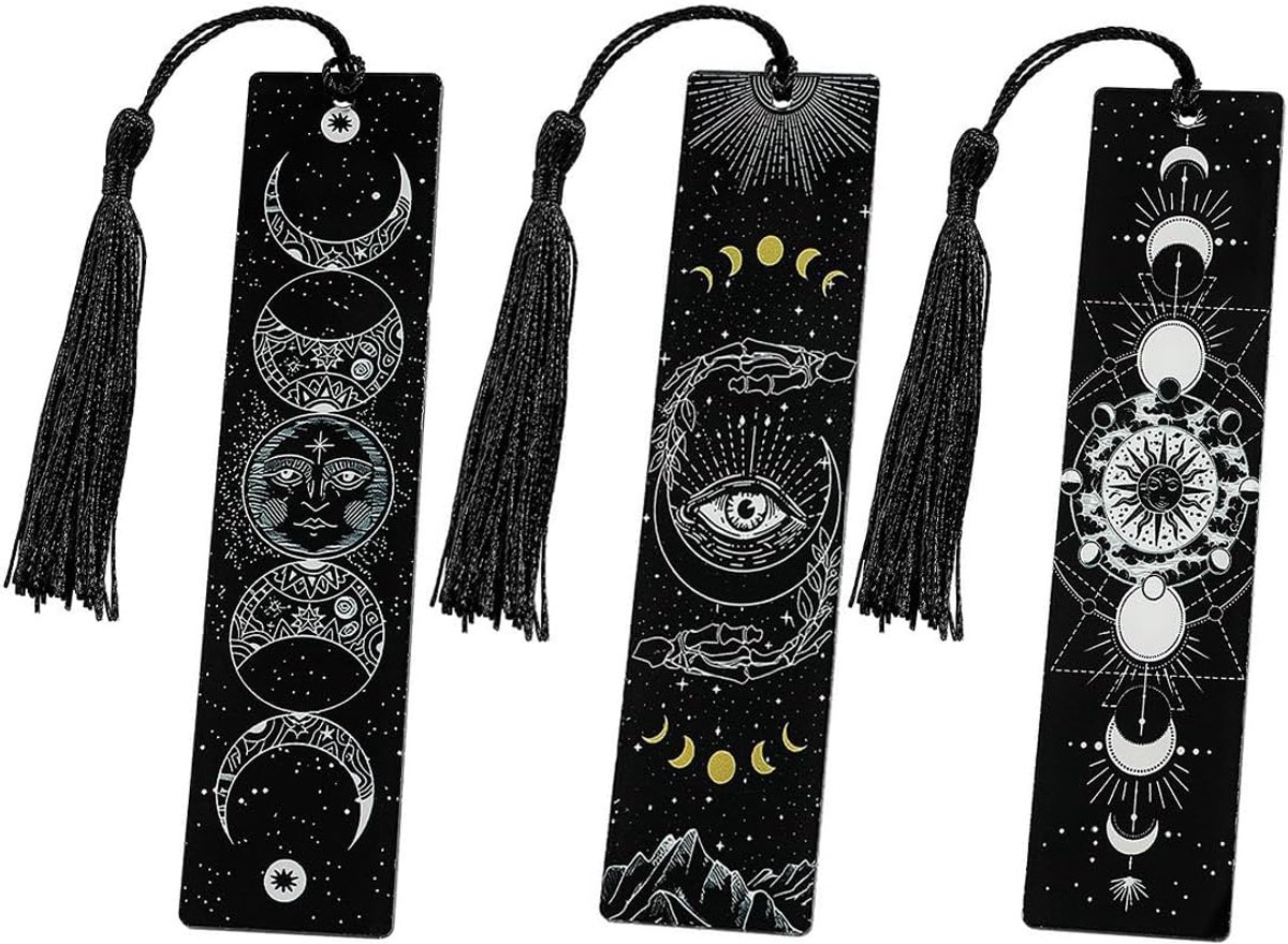 Boekenleggers voor boekenliefhebbers - 3 grappige ontwerpen - tarot en horror - ideaal cadeau voor boekenwurmen - ShopVlot