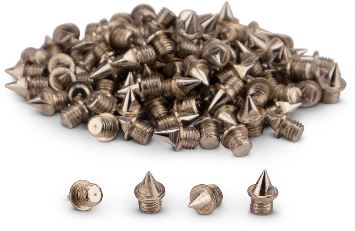 Spikes voor atletiek 6 mm - pyramide ontwerp - 100 stuks - voor optimale grip - ShopVlot