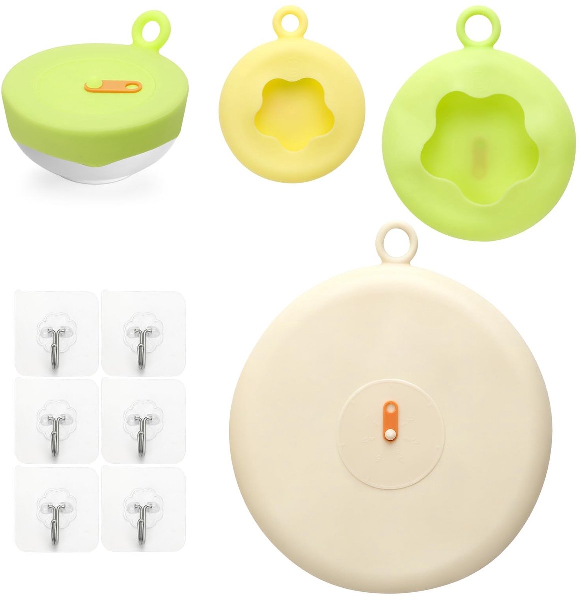 Solidchoice - Set van 3 Herbruikbare Siliconen Deksel voor Voedsel