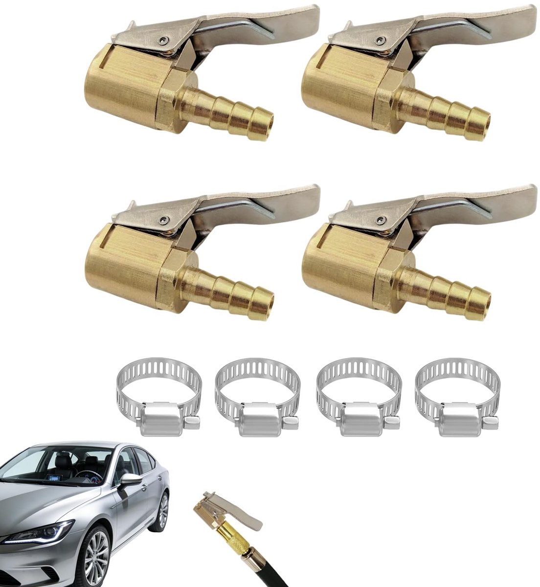 Solidchoice - Set van 4 Pneumatische Ventieladapters
