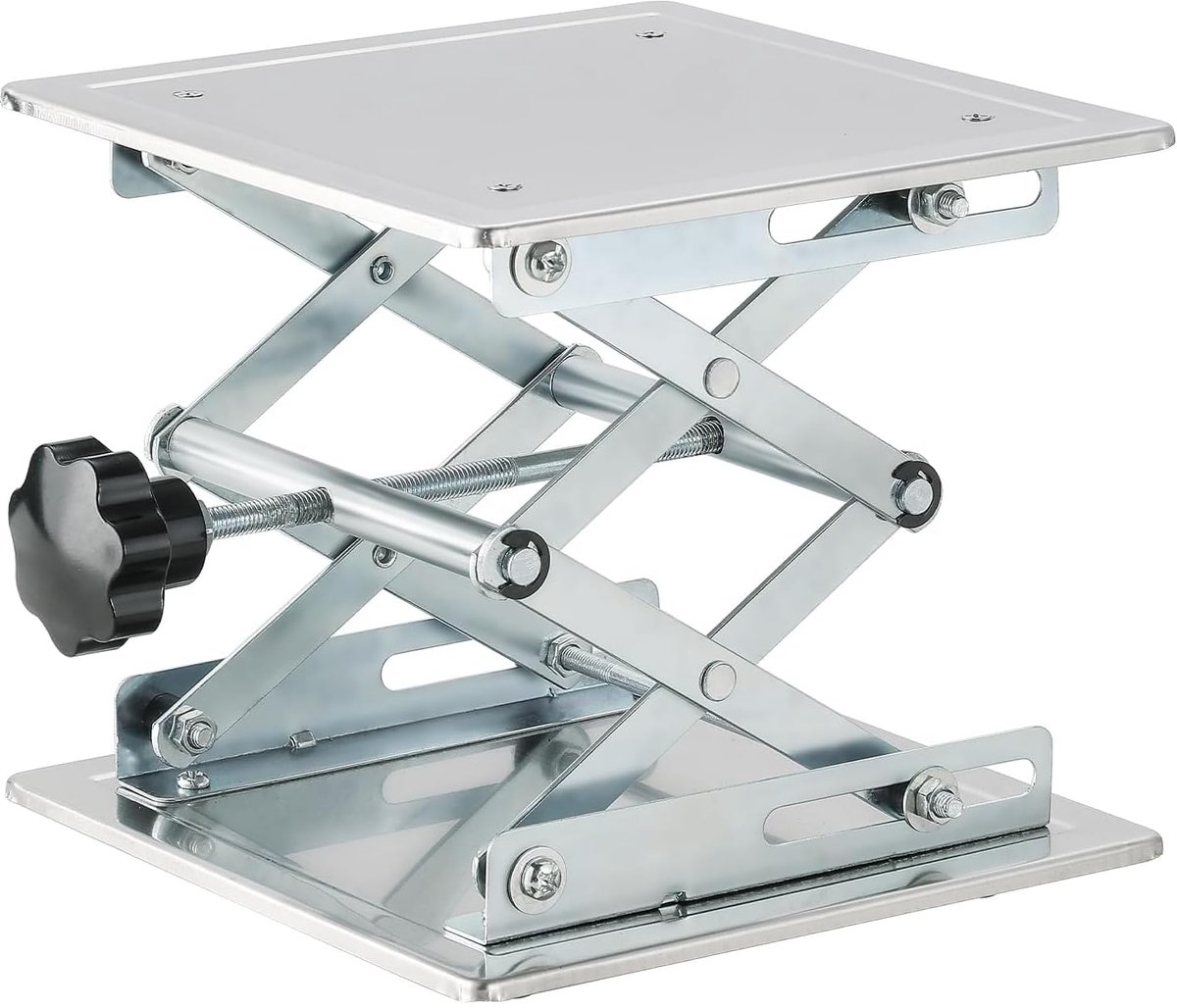 Manual lifting bridge made of stainless steel, 300 x 300 mm, for laboratory, small lifting table with adjustable range - ShopVlot