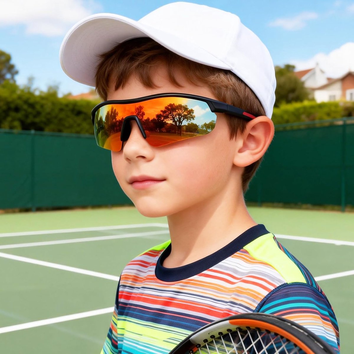 Kids fietsbril - gepolariseerde sportzonnebril - UV400 bescherming - ideaal voor buitenactiviteiten - ShopVlot
