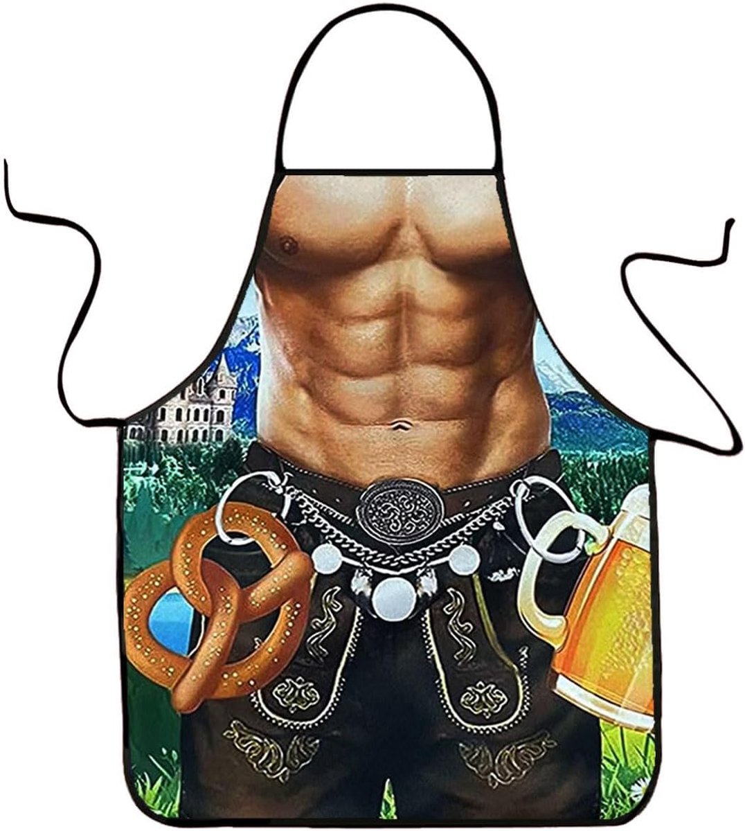 Waterproof kookschort - one size - grappig sexy thema - ideaal voor BBQ en Oktoberfest - ShopVlot
