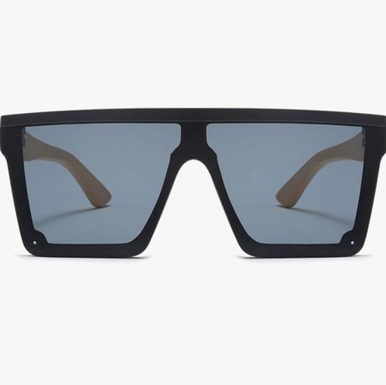 Flat Top Oversized Zonnebril - Vierkante Zonnebril voor Vrouwen en Mannen, Gespiegelde Randloze Zonnebril met Groot Montuur, Modieuze Zonnebrillen UV400 Bescherming — afbeelding 4