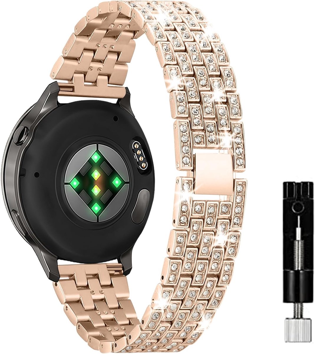Horlogeband 22mm - Staal - Glanzend - Perfecte vervangband voor Garmin - ShopVlot