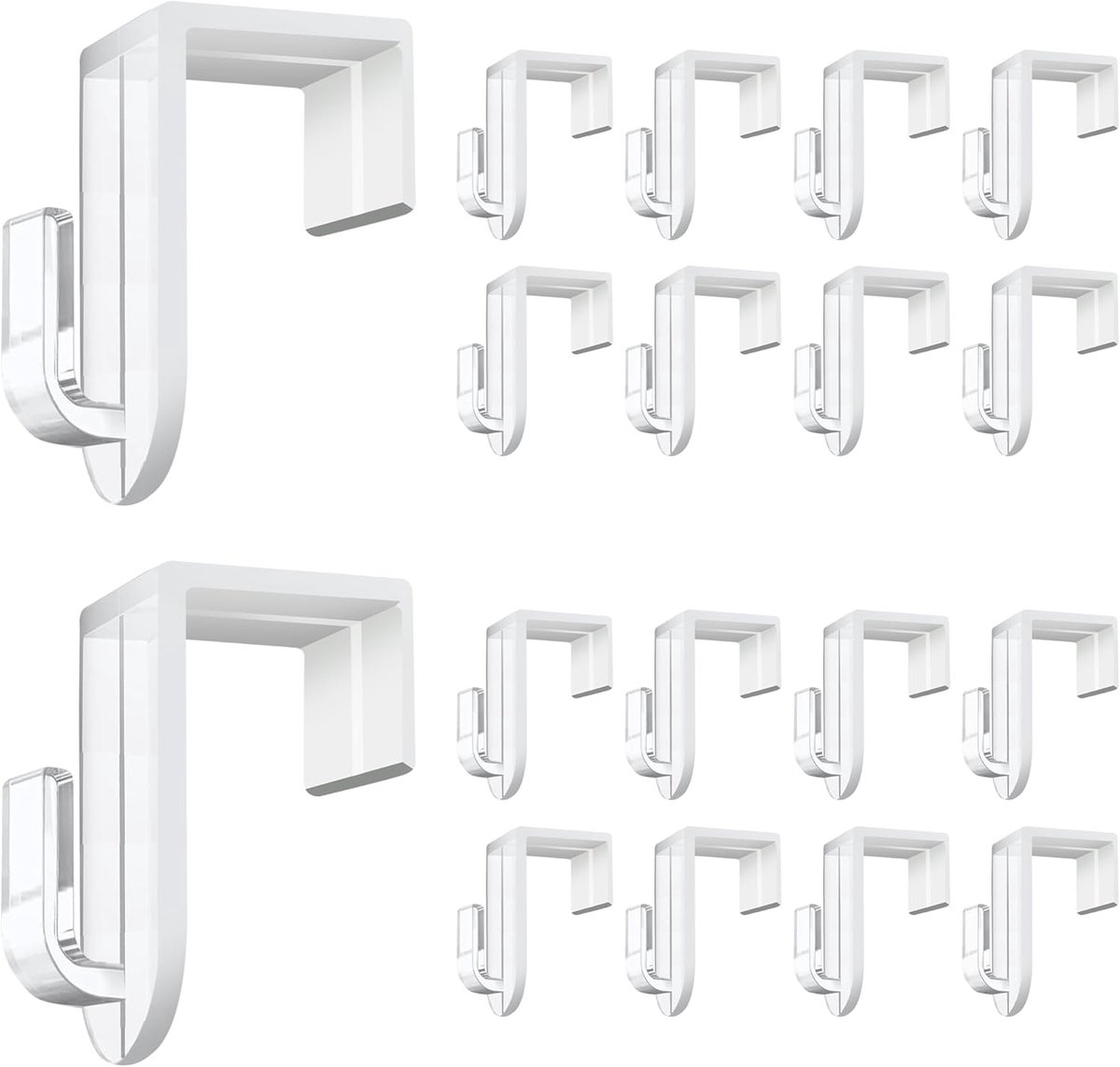 Raamhaken 18 stuks - transparante haken - voor het ophangen van decoratieve items - ShopVlot