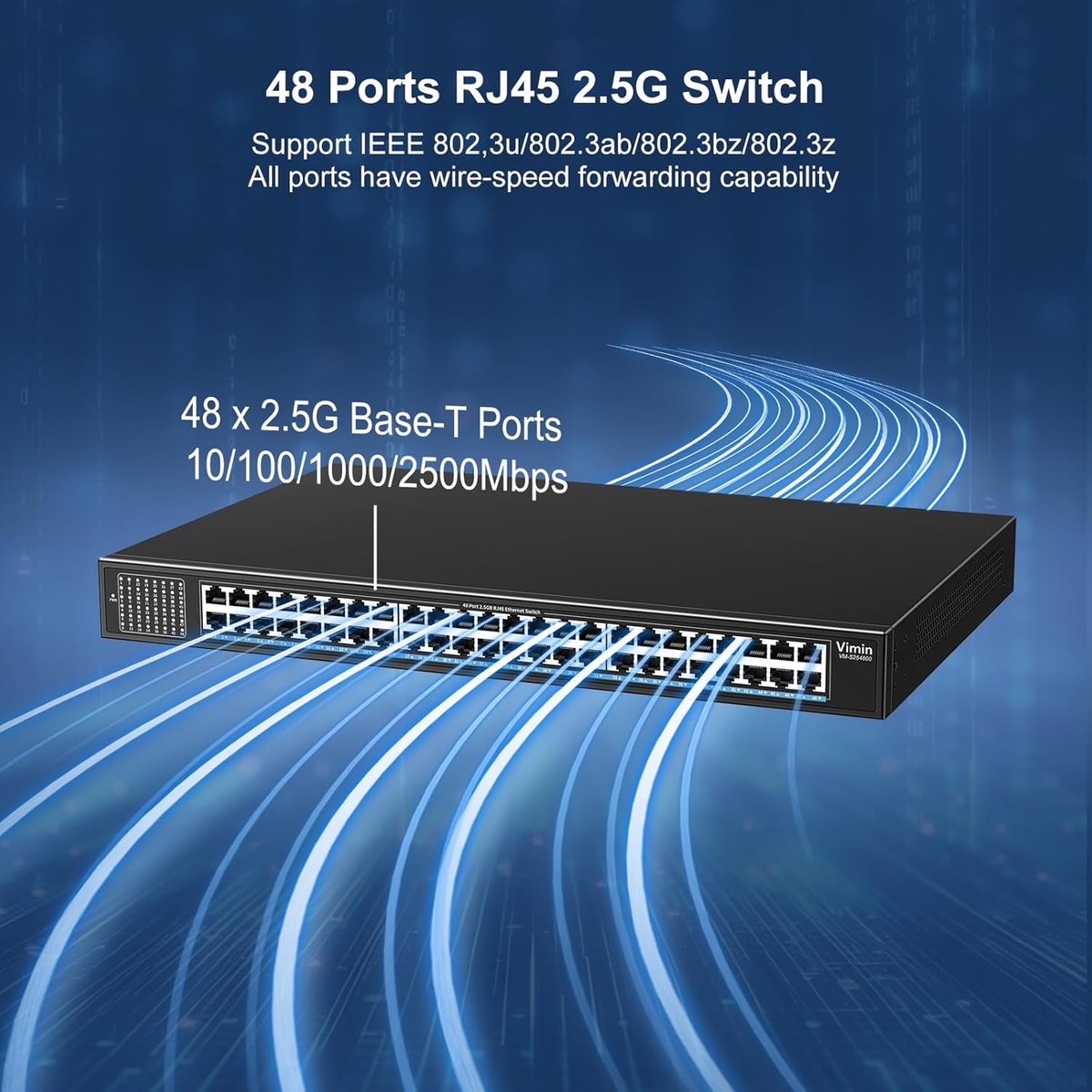 2.5G Switch 48 Poorten - Onbeheerd - Plug & Play - Ideaal voor NAS en PC - ShopVlot